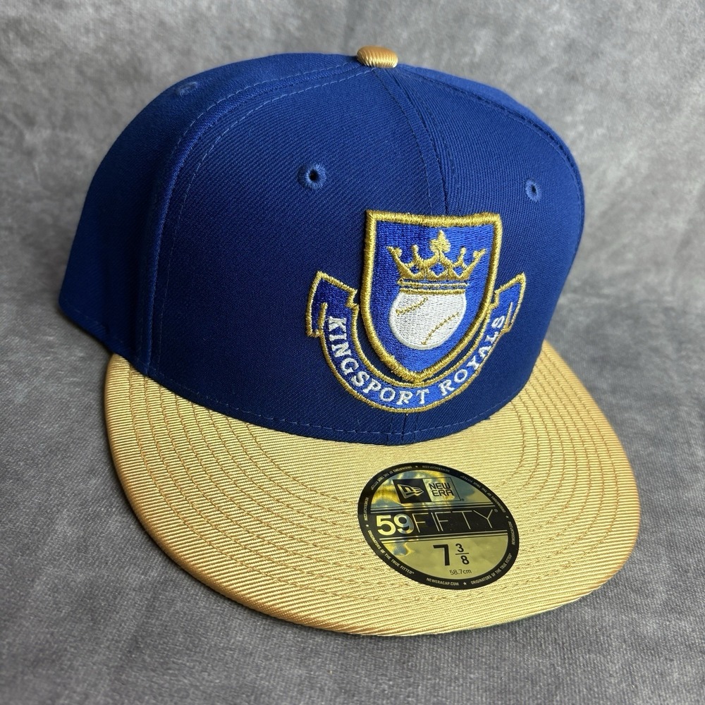 Kingsport Royals New Era 59FIFTY Hat Fitted 7 3/8 Blue Minor League MILB NEW